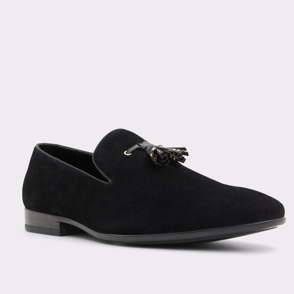 NWOB Aldo Croham Black Suede Tassel Loafer main image 5